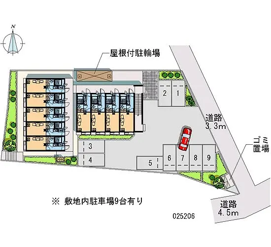★手数料０円★綾瀬市深谷上６丁目 月極駐車場